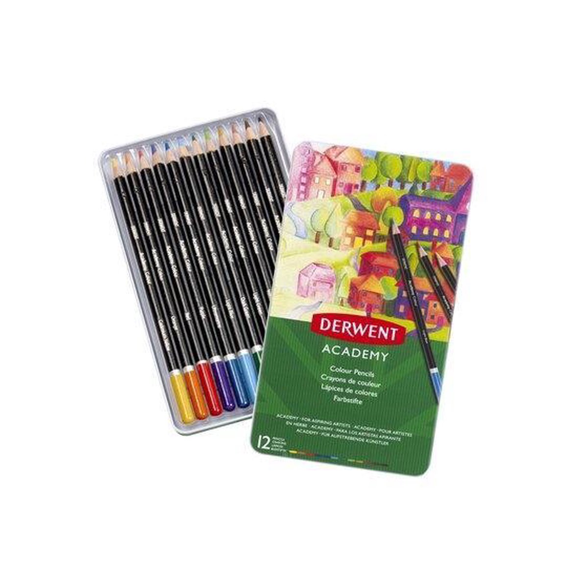 Derwent - Academy Colour Set met 12 Potloden