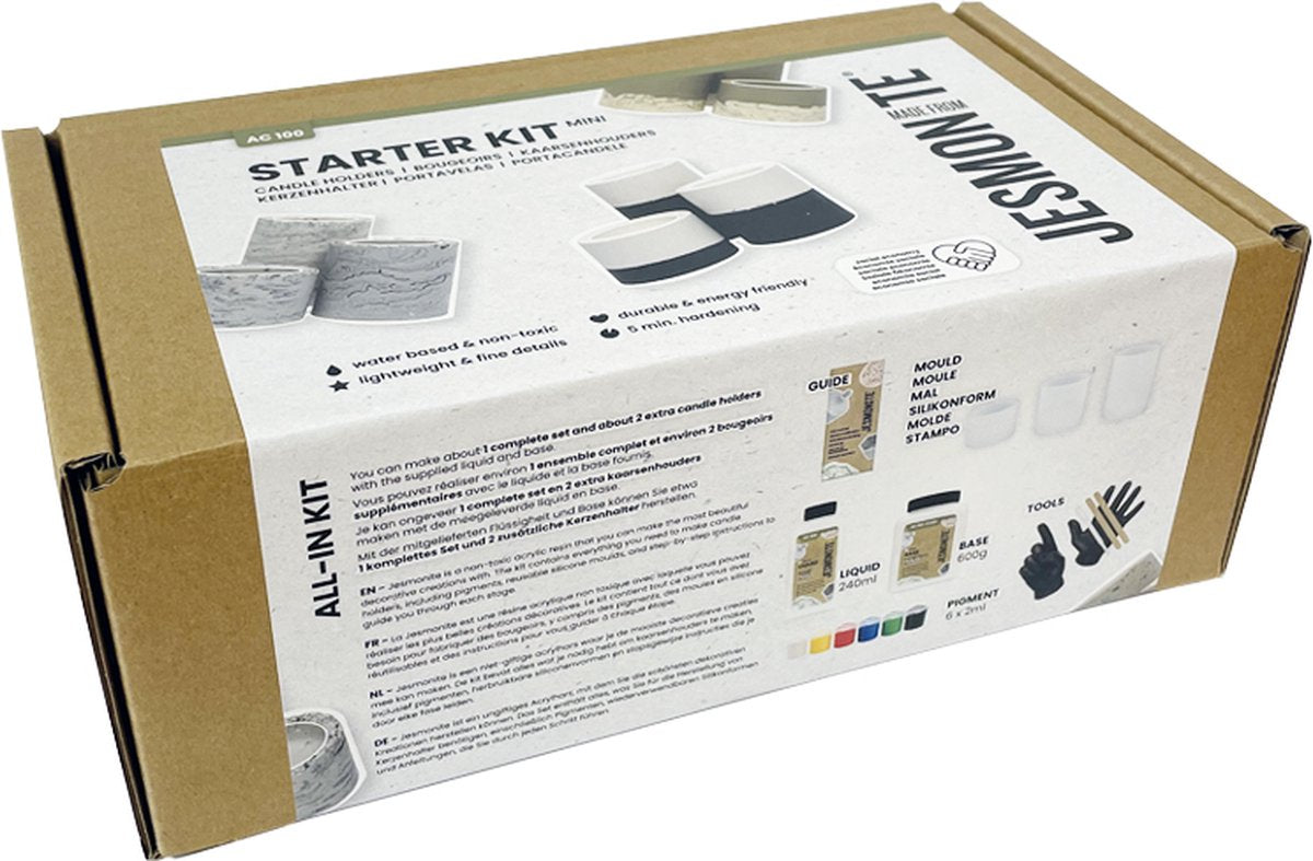 Jesmonite AC100 Kit Mini 2 - Theelichthouder 3 Stuk