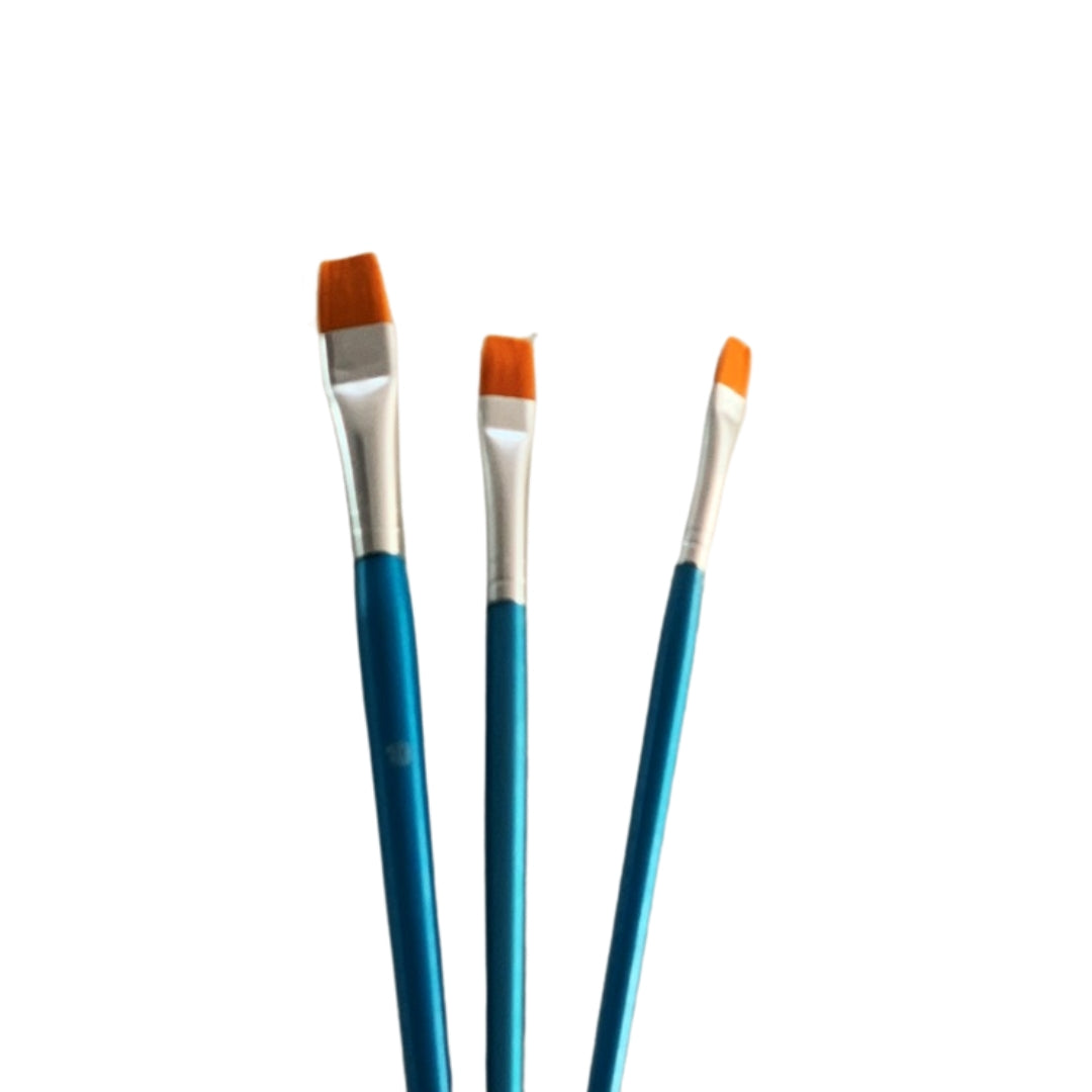 Synthetic Brush Set Flat 3 sizes