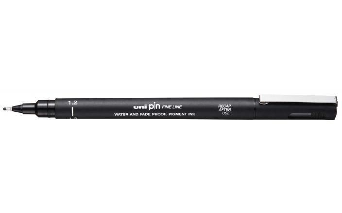 Uni Pin Fineliner Zwart 1,2 mm