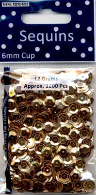Pailletten 6 mm Gold 12g
