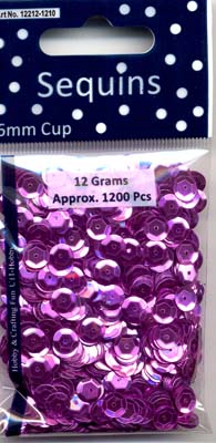 Sequins 6 mm Fuchsia 12gr
