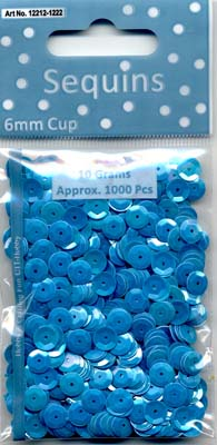Pailletten 6 mm Baby Blauw 10gr
