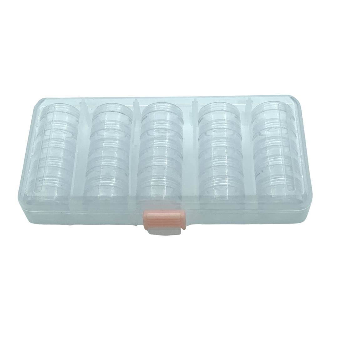 Kunststoff-Aufbewahrungsboxen Rund 18,5x8,5x3,2 cm 25 Stück