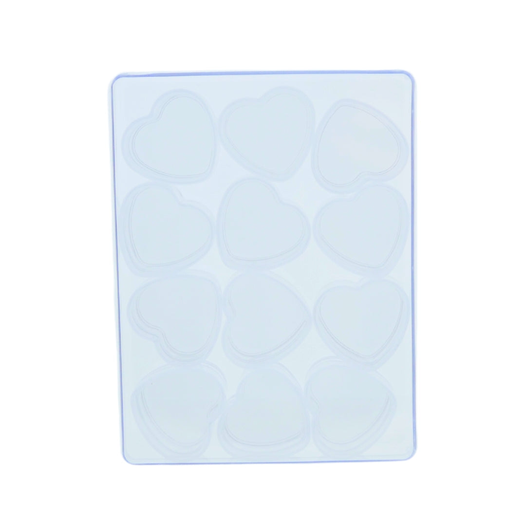 Plastic Storage Boxes Hearts 12.5x9.5x1.8 cm 12 pieces