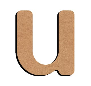 Gomille MDF-Buchstabe U 5 cm