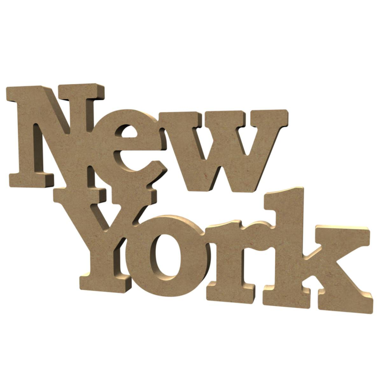 Gomille MDF New York 35x20x1,6 cm, zelfstandig staand