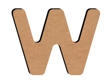 Gomille MDF Letter W 5 cm