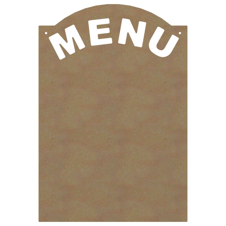MDF Figuur Menu Plaat 58 cm