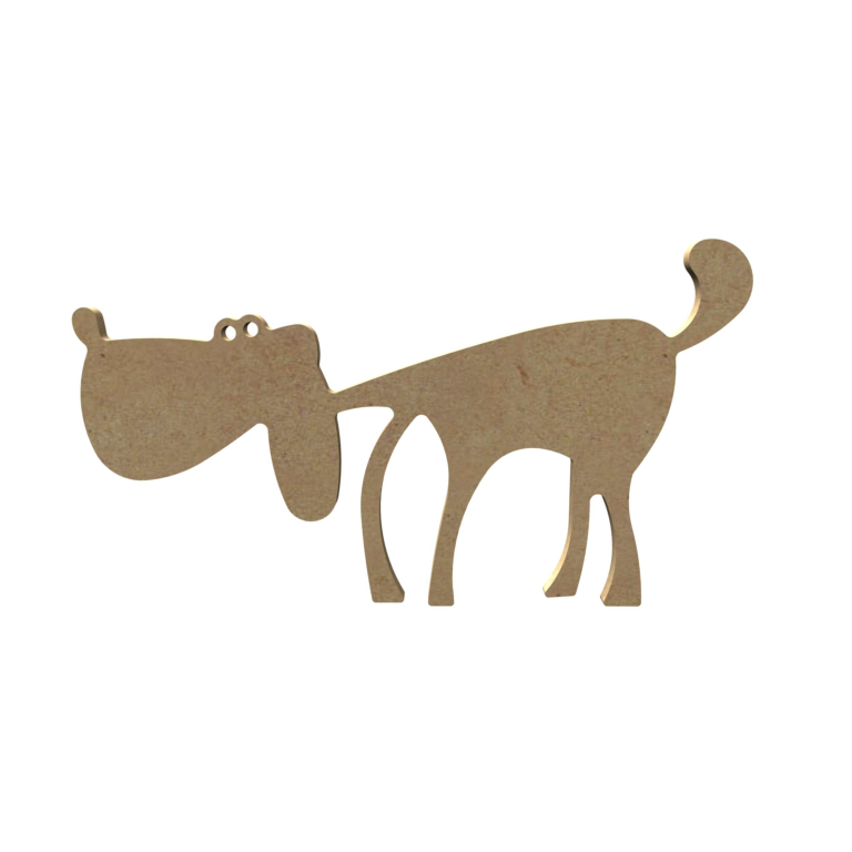 MDF Figur Cartoon Hund 15 cm