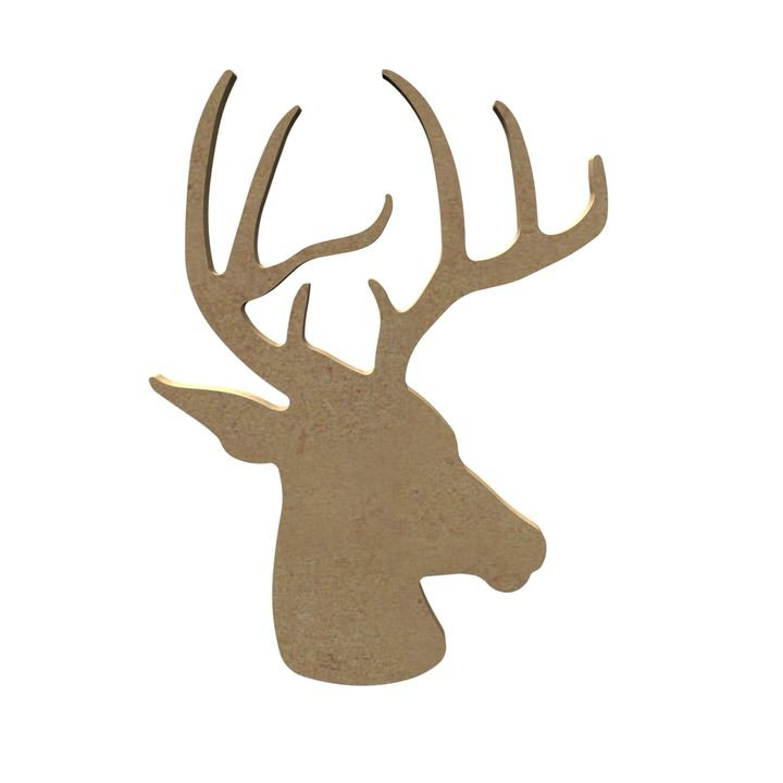 MDF-Figur Rentierkopf 15 cm
