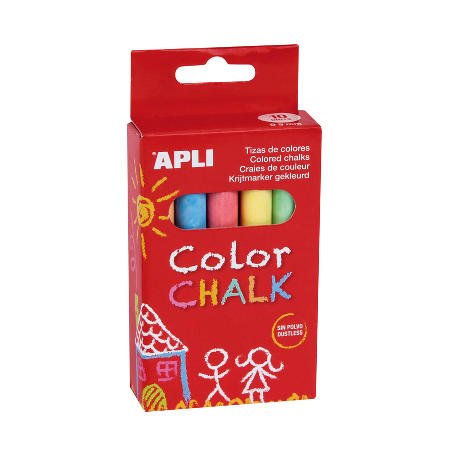 Apli Schulkreide - Mehrfarbig - 10 Stück