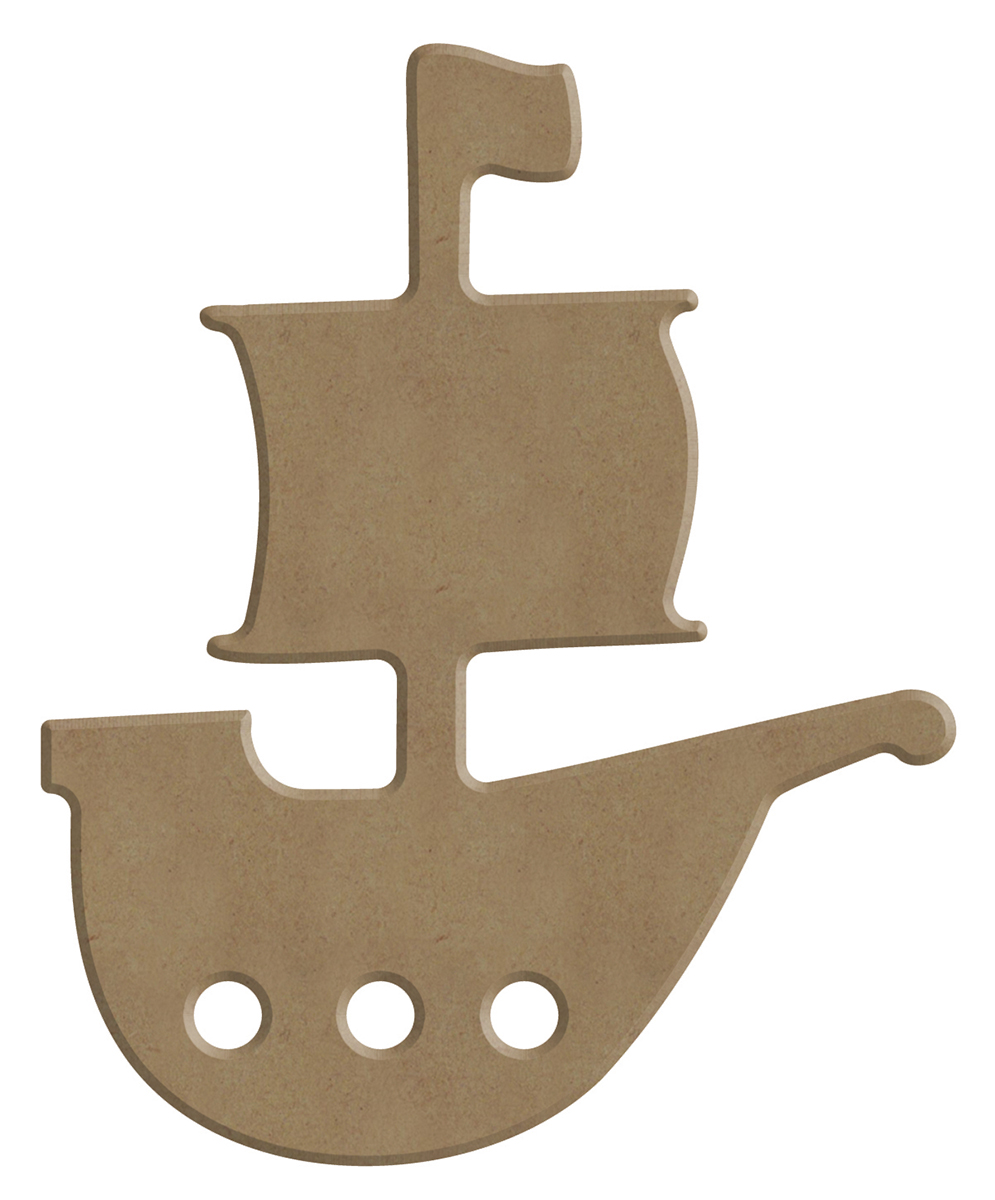 Gomille MDF Figur 10x12 cm Piratenschiff