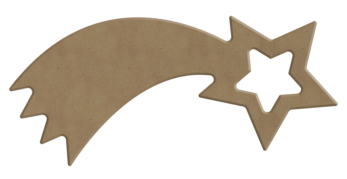 Gomille MDF-Figur 17x8 cm Fallender Stern