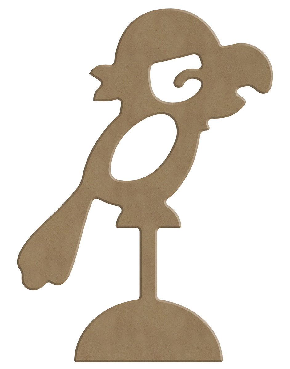 Gomille MDF Figuur 13x18 cm Papegaai