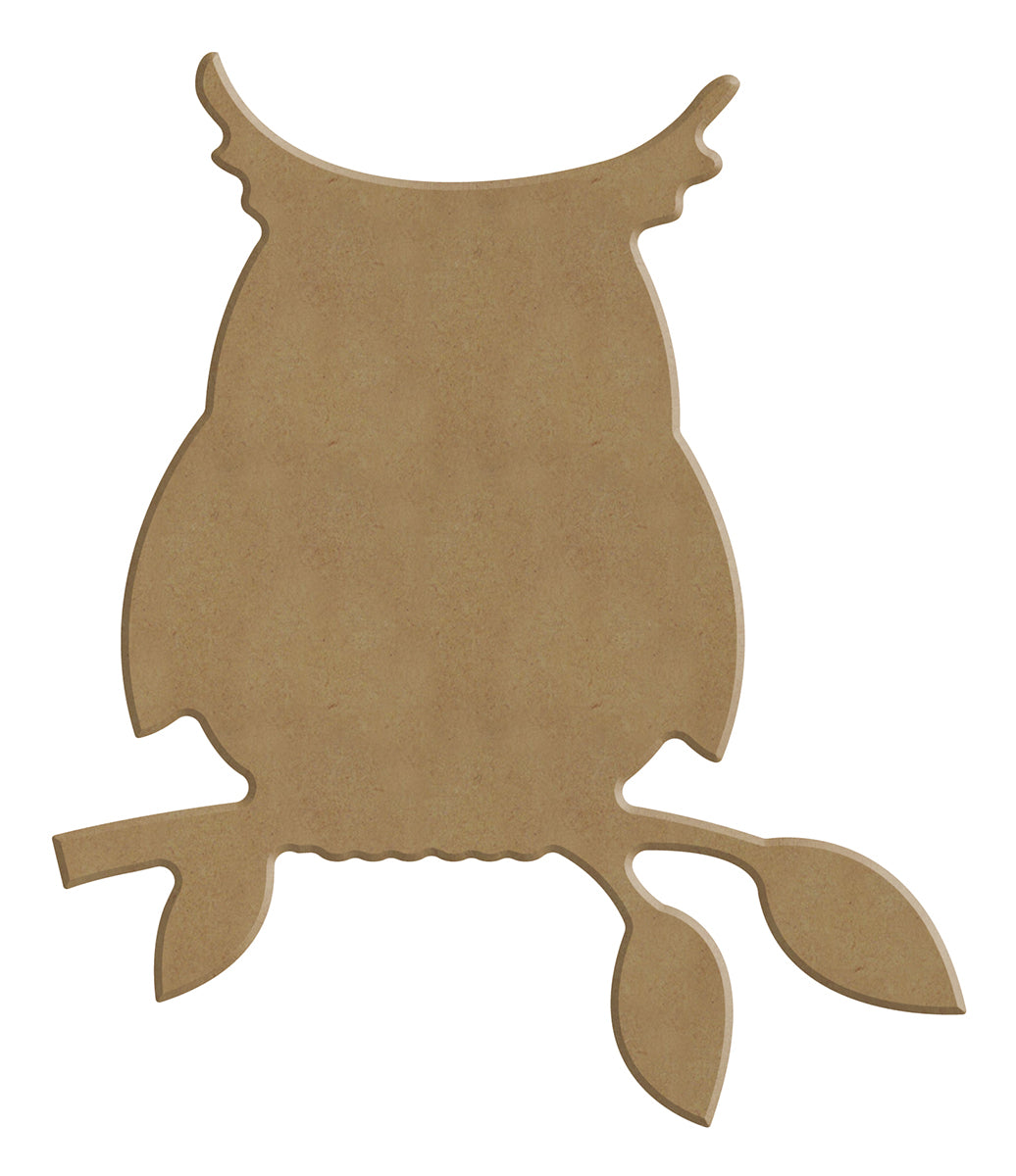Gomille MDF Figuur Uil op Tak 12x15 cm