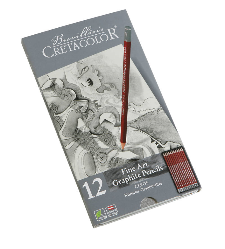 Cretacolor Fine Art Graphite Pencils Cleos Set 12 pieces