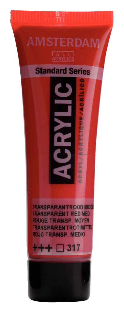 Royal Talens Amsterdam Acrylic Paint 20 ml 317 - Transparent Red Medium