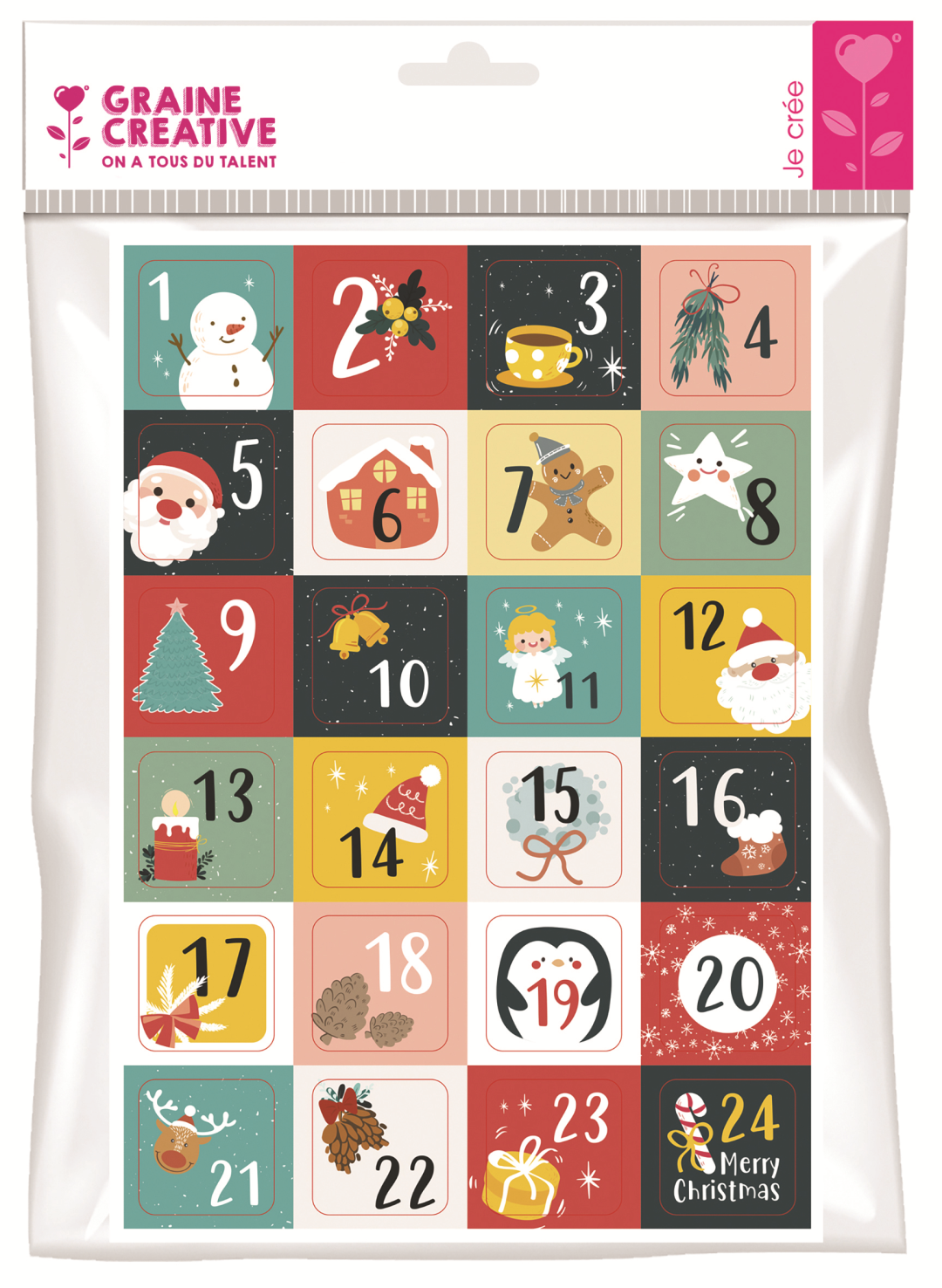 GC Aufkleberbogen Adventskalender A4