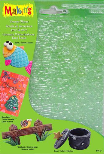 Afwerking Texture Sheets Set D Ster Houtnerf - Polymeerklei Boetseerklei