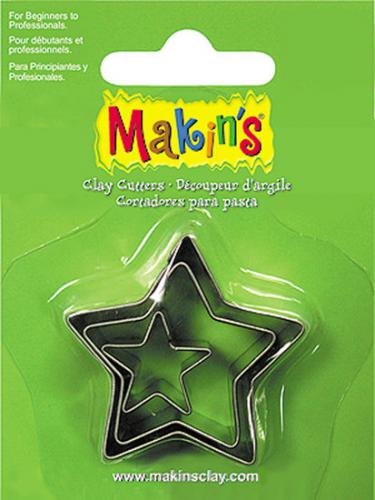 Makins Clay Uitsteekvorm Star Set (3 st.) - Polymeer Boetseerklei