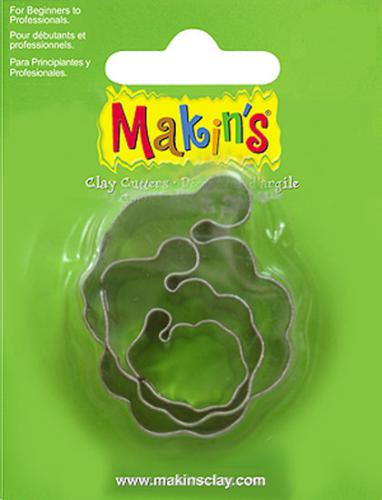 Gereedschap Makins Clay Uitsteekvorm Santa 3-delig - Boetseerklei