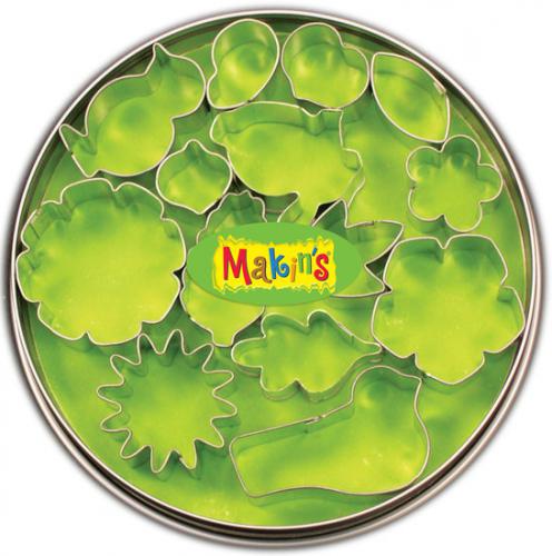 Makins Clay Uitsteekvorm Set Flower Leaf 15 PC - Boetseerklei
