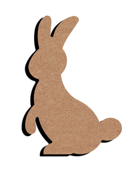 MDF Standing Rabbit Figure 15 cm