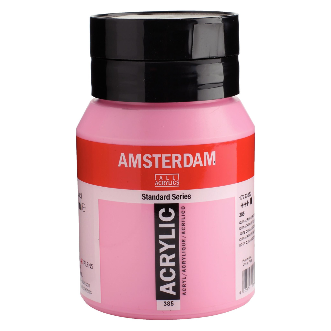 Royal Talens Amsterdam Acrylic Color 385 Quinacridone Rose 500 ml