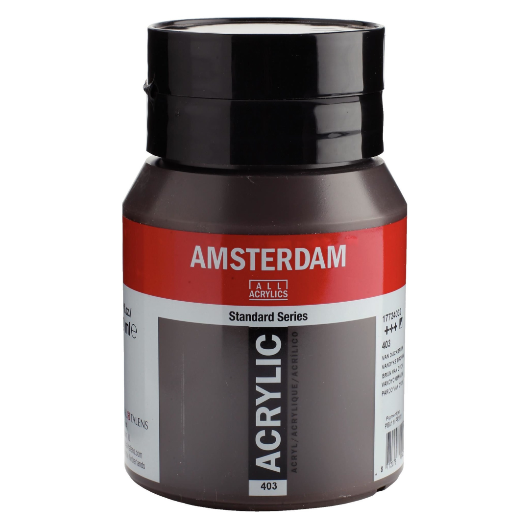 Royal Talens Amsterdam Acrylverf 403 Van Dijckbruin 500 ml