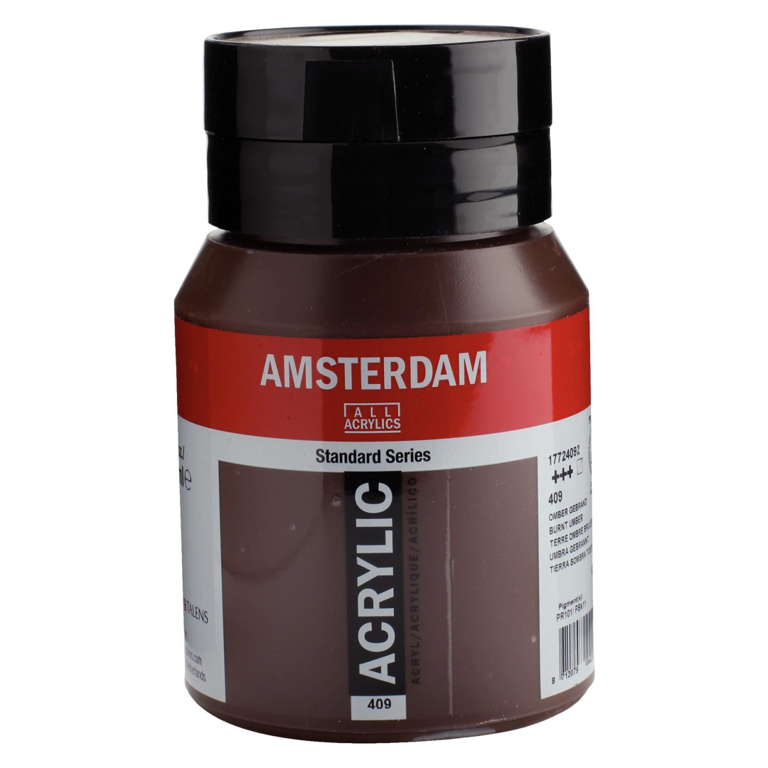 Royal Talens Amsterdam Acrylic Color 409 Burnt Umber 500 ml