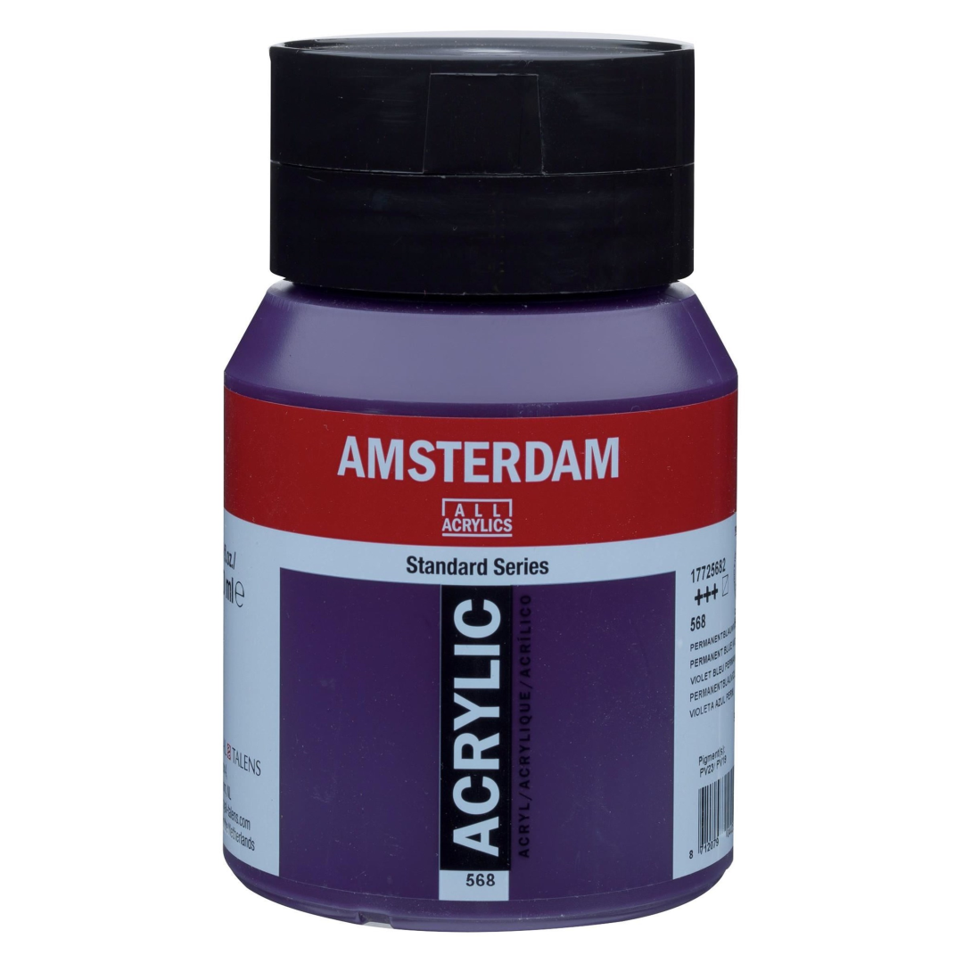 Royal Talens Amsterdam Acrylverf 568 Permanentblauw Violet 500 ml