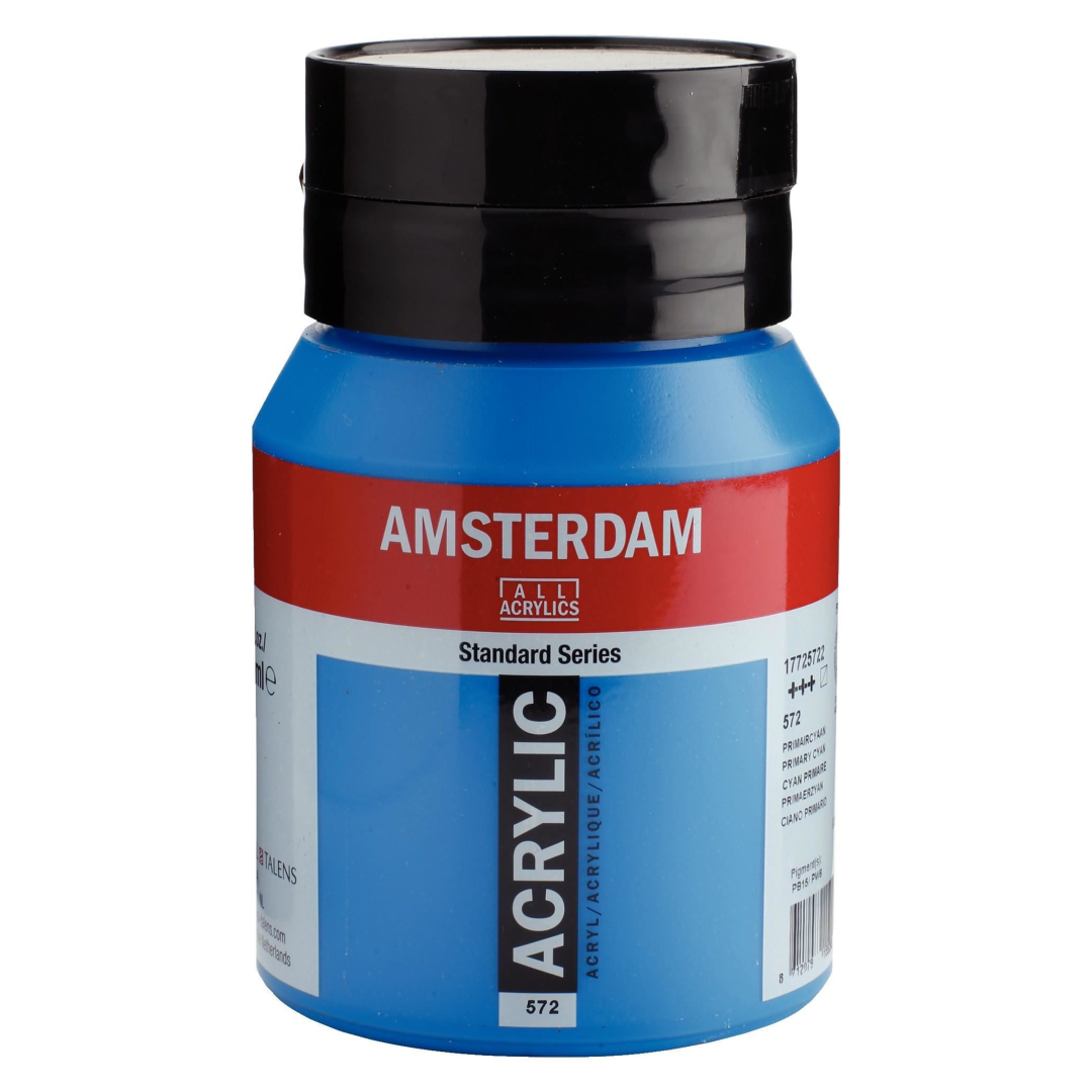Royal Talens Amsterdam Acrylfarbe 572 Primär Zyan 500 ml