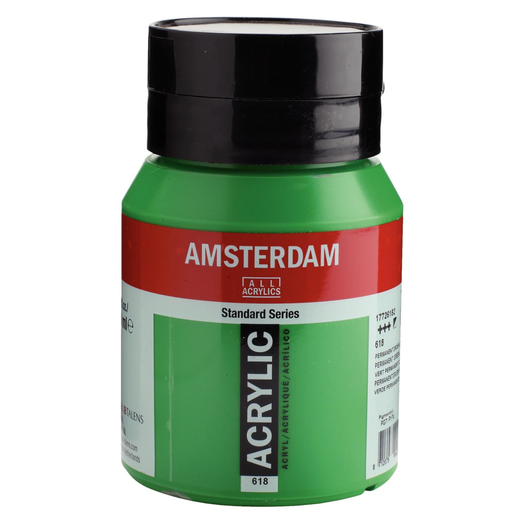 Royal Talens Amsterdam Acrylfarbe 618 Permanentgrün Hell 500 ml