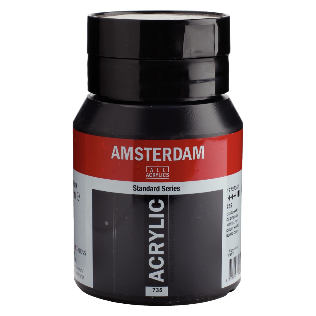 Royal Talens Amsterdam Acrylic Color 735 Oxide Black 500 ml