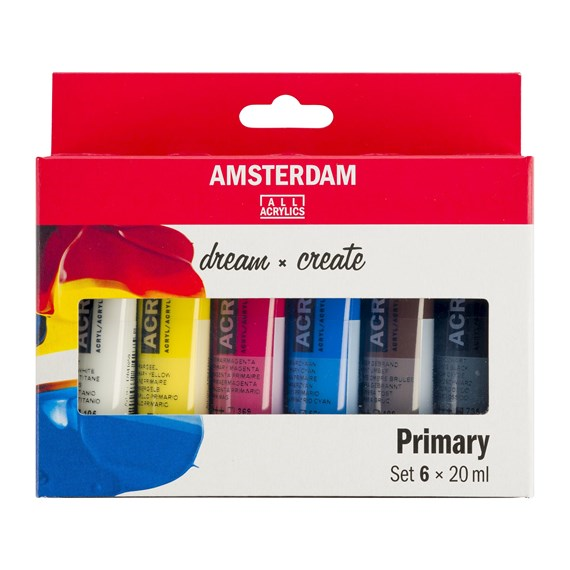 Royal Talens Amsterdam Primär Acrylfarbenset 6x20 ml
