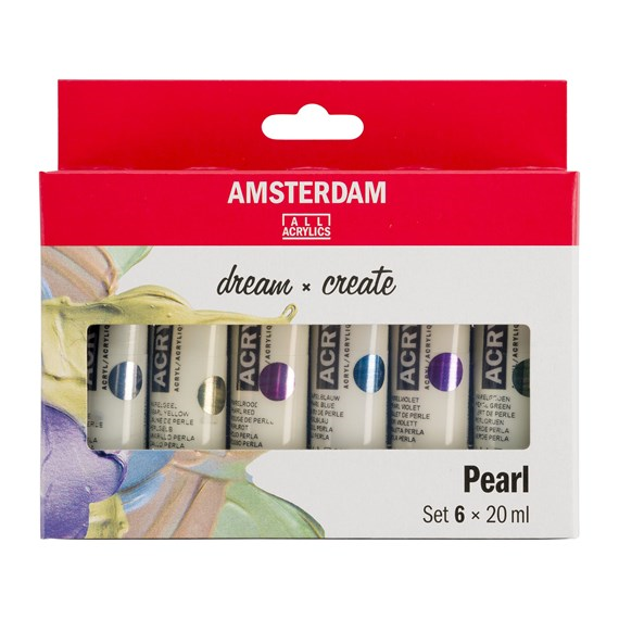 Royal Talens Amsterdam Perlglanz Acrylfarben-Set 6x20 ml