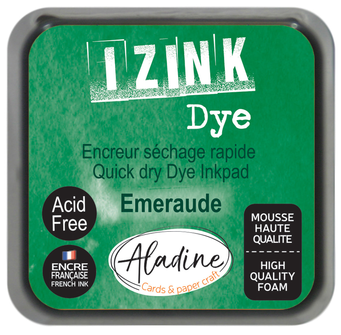 Aladine Izink Dye Pigment Ink Pad 5x5 cm Emerald Green