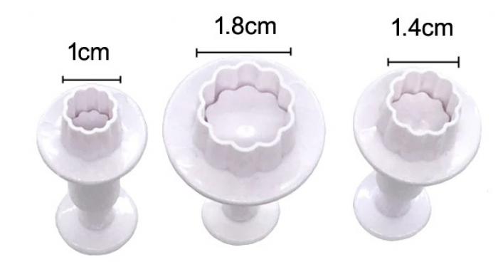 Gereedschap Plunger Flower 3 stuks - Polymeerklei / Boetseerklei