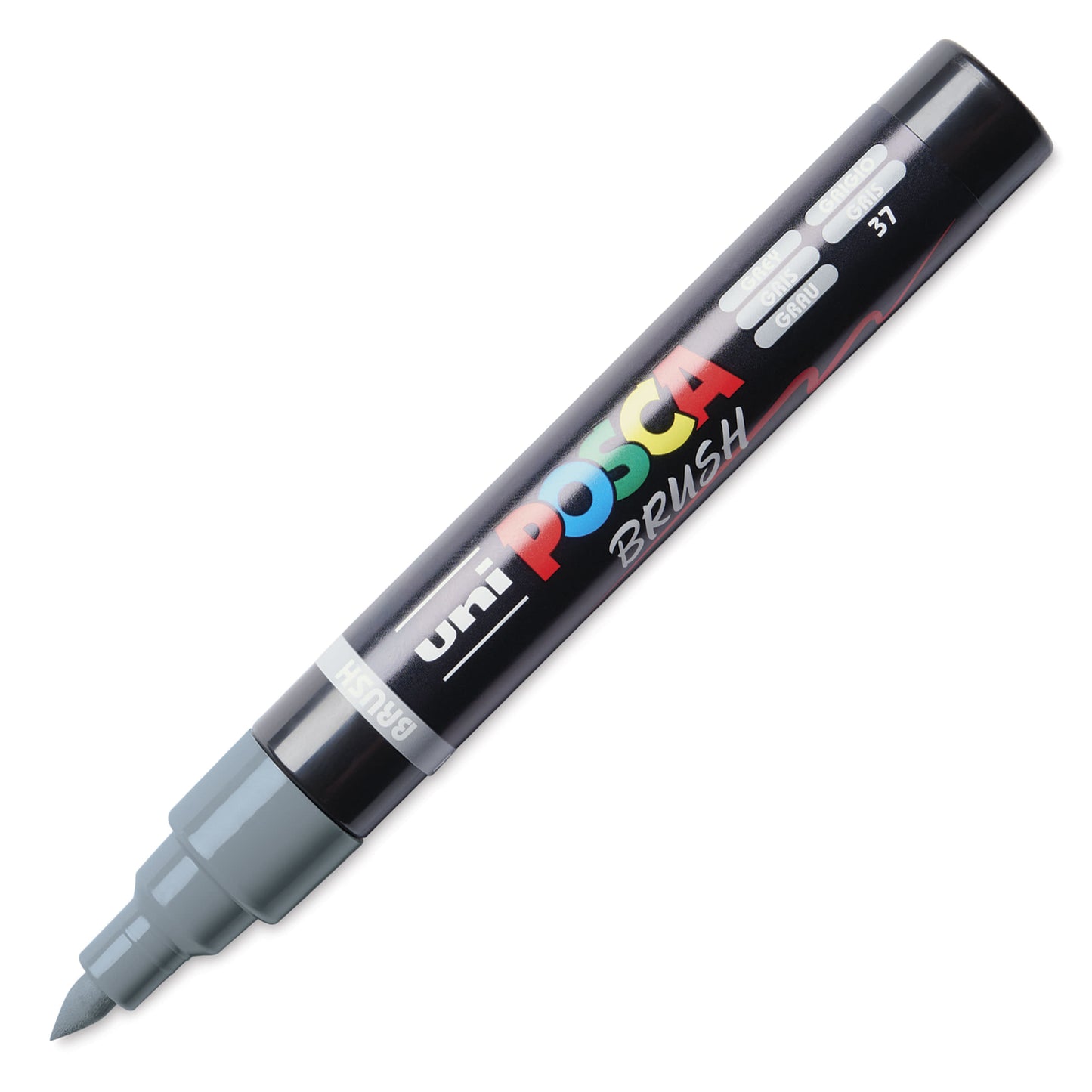 Uni Posca Pinselmarker 5M Grau
