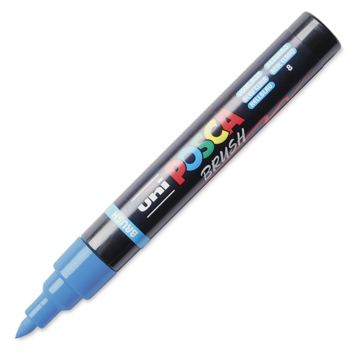 Uni Posca Brush Marker 5M Light Blue