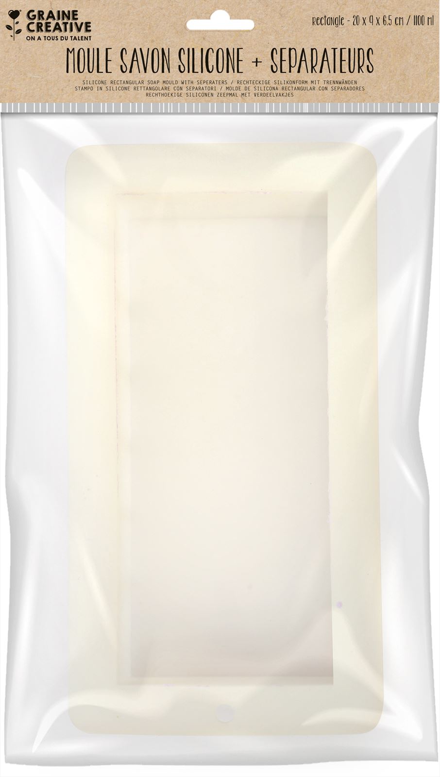 GC Silikonform Rechteckig mit Trennern 1100 ml