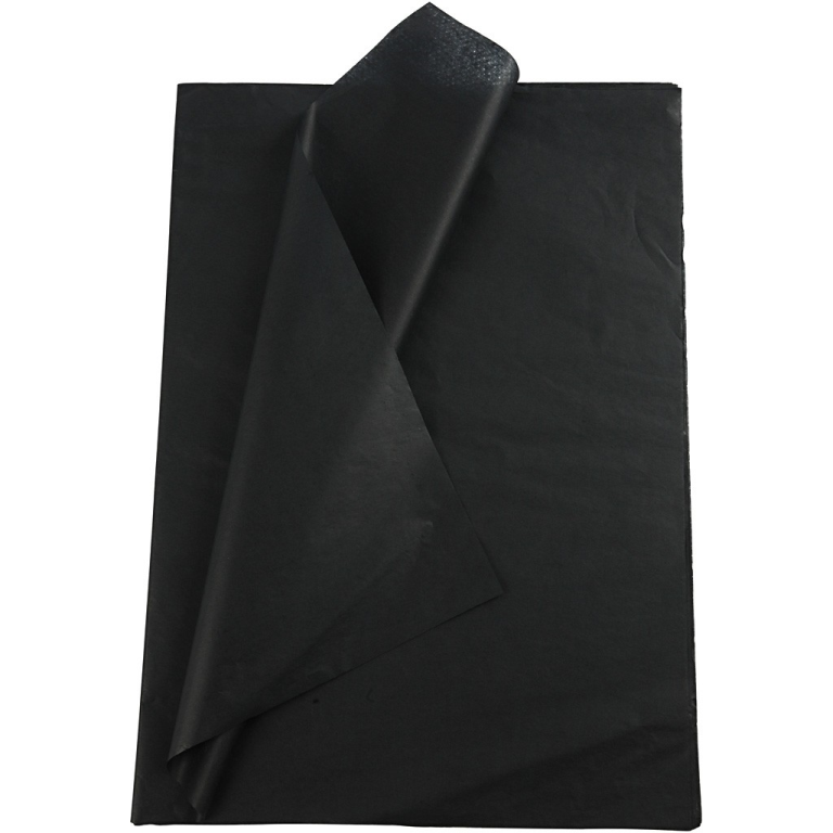 CC Seidenpapier 50x70 cm Schwarz 10 Blatt