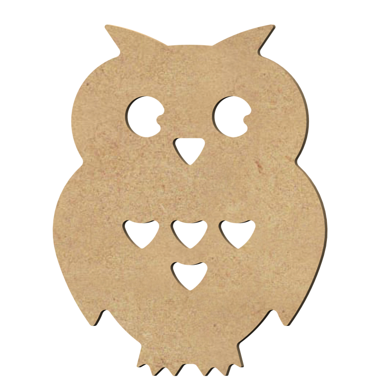 MDF Figuur Uil Open 15 cm