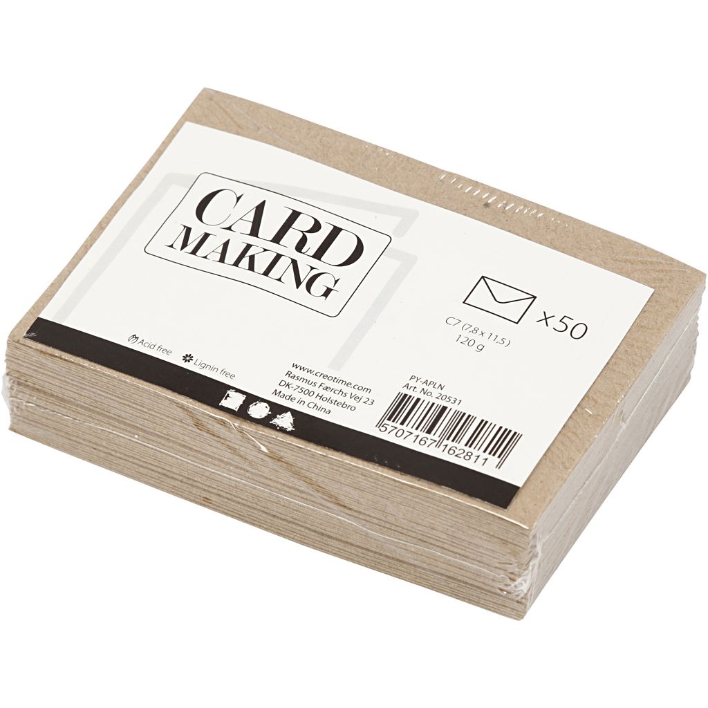 CC Recycling-Umschläge C7 Natur 50 Stück