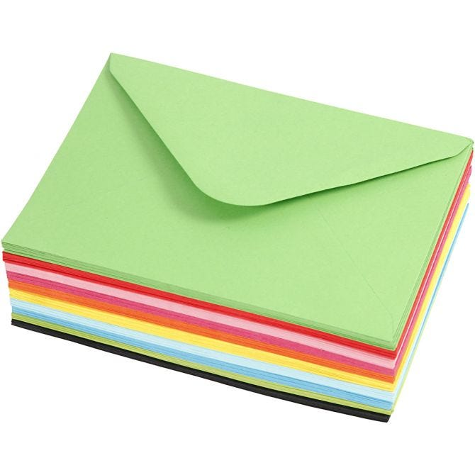 CC Gekleurde enveloppen C6 100 stuks