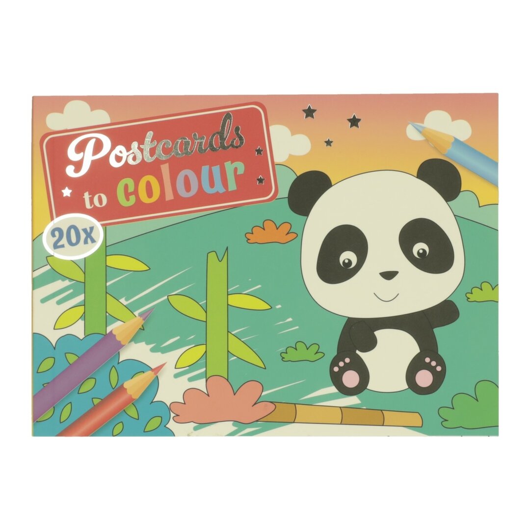 Wins Coloring Postcards Wild Animals 20 pieces 16 x 12 cm
