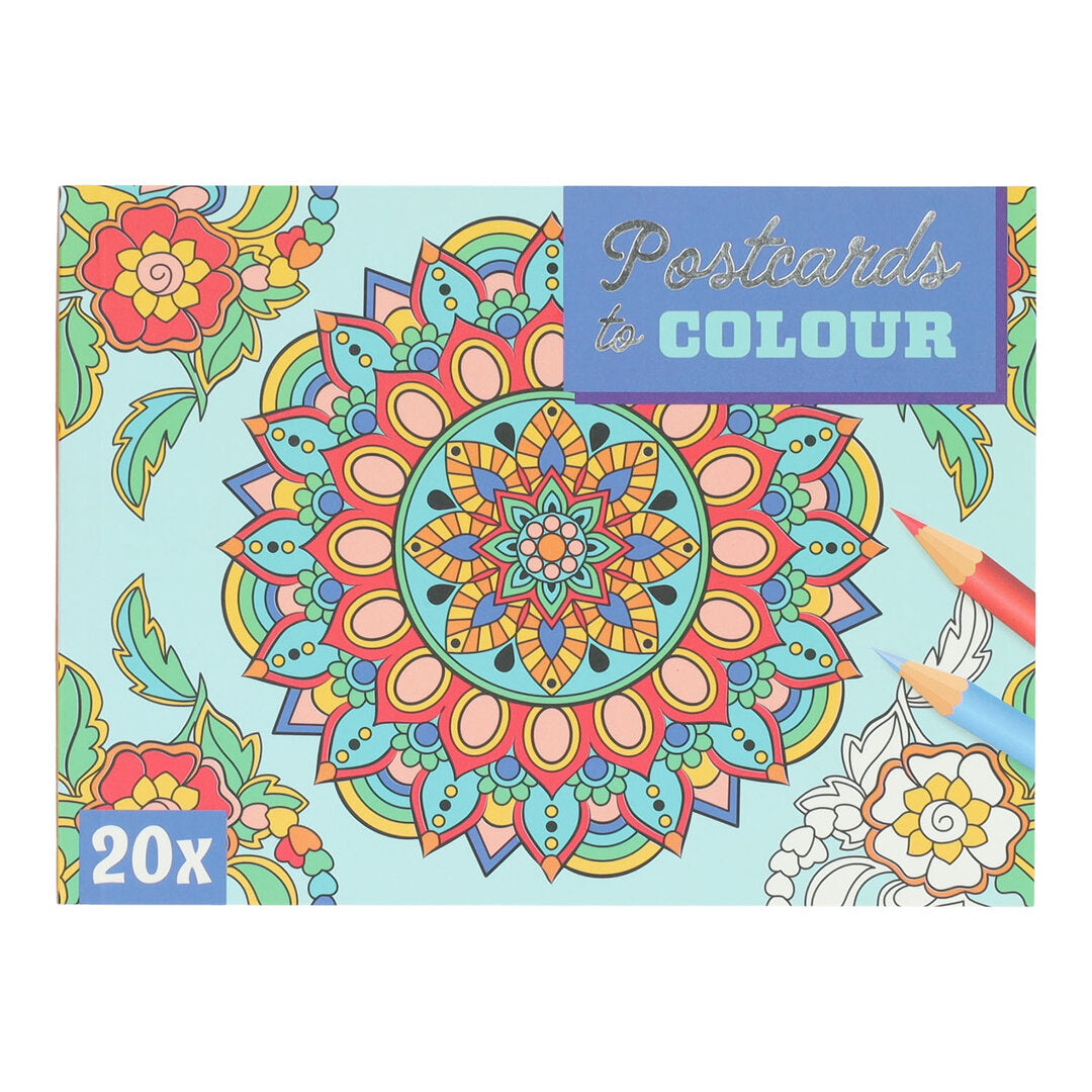 Wins Postcards Coloring for Adults Mandala 16.5 x 12 cm