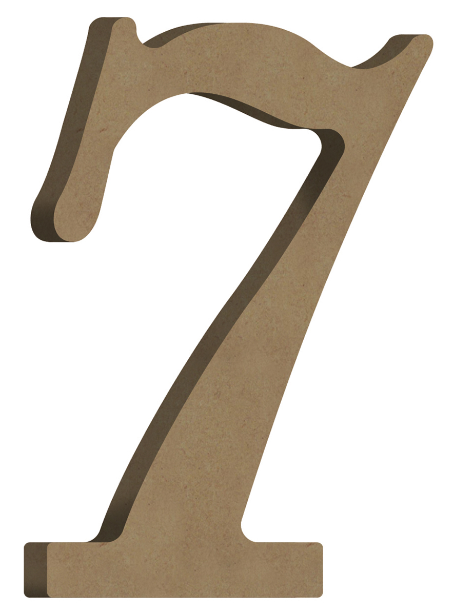 Gomille MDF Zahl 7 7x10 cm