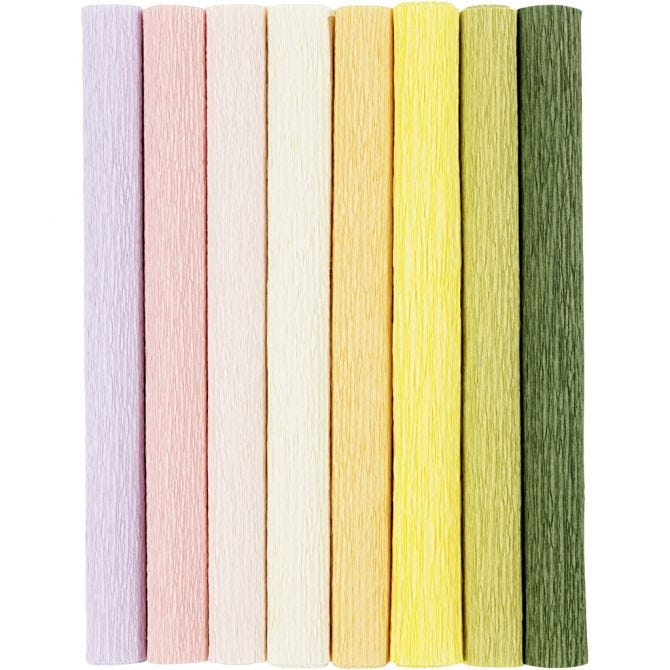 CC Crêpepapier Pastel Tinten 8 stuks 25x60 cm